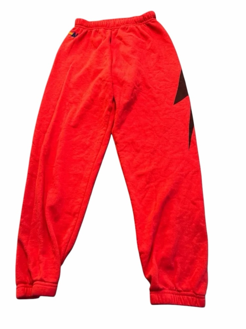 NEW Aviator Nation Red Sweatpants with Black Lightning Accent * Never worn
